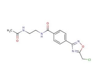 N-[2-(Acetylamino)ethyl]-4-[5-(chloromethyl)-1,2,4-oxadiazol-3-yl]benzamide - chemical structure image