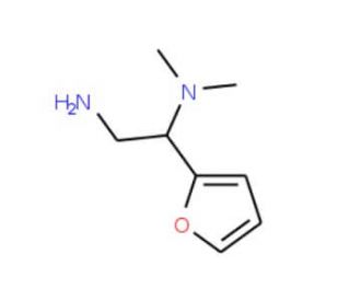N-[2-amino-1-(2-furyl)ethyl]-N,N-dimethylamine (CAS 851169-48-7) - chemical structure image