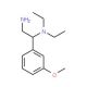 N-[2-amino-1-(3-methoxyphenyl)ethyl]-N,N-diethylamine - chemical structure image