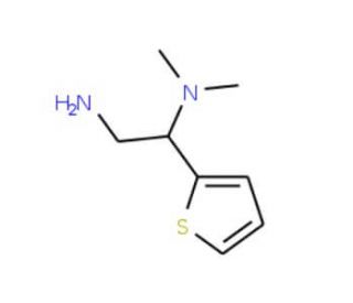 N-(2-amino-1-thien-2-ylethyl)-N,N-dimethylamine (CAS 790263-41-1) - chemical structure image