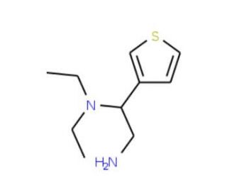 N-(2-amino-1-thien-3-ylethyl)-N,N-diethylamine - chemical structure image