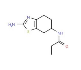 N-(2-Amino-4,5,6,7-tetrahydro-benzothiazol-6-yl)-propionamide (CAS 375824-96-7) - chemical structure image