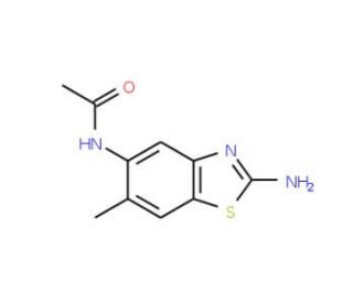 N-(2-Amino-6-methyl-benzothiazol-5-yl)-acetamide - chemical structure image