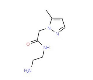N-(2-Amino-ethyl)-2-(5-methyl-pyrazol-1-yl)-acetamide - chemical structure image