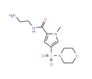 N-(2-aminoethyl)-1-methyl-4-(morpholin-4-ylsulfonyl)-1H-pyrrole-2-carboxamide - chemical structure image