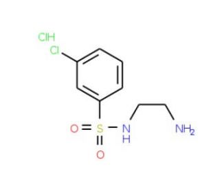 N-(2-aminoethyl)-3-chlorobenzenesulfonamide hydrochloride - chemical structure image
