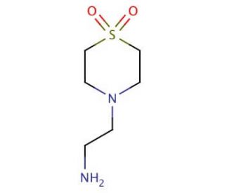 N-(2-Aminoethyl) thiomorpholine 1,1-dioxide (CAS 89937-52-0) - chemical structure image