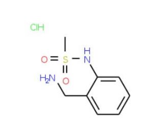 N-[2-(aminomethyl)phenyl]methanesulfonamide hydrochloride (CAS 1170256-90-2) - chemical structure image