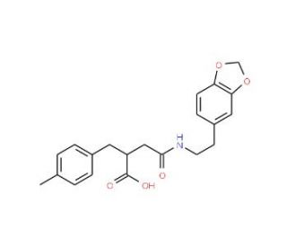 N-(2-Benzo[1,3]dioxol-5-yl-ethyl)-2-(4-methyl-benzyl)-succinamic acid (CAS 332849-40-8) - chemical structure image