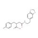 N-(2-Benzo[1,3]dioxol-5-yl-ethyl)-2-(4-methyl-benzyl)-succinamic acid (CAS 332849-40-8) - chemical structure image