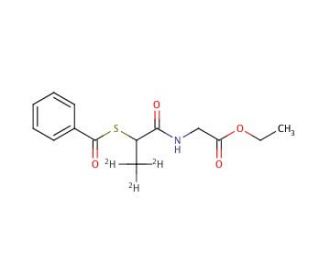 N-(2-Benzoylmercaptopropionyl)glycine-d3 Ethyl Ester - chemical structure image