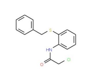 N-[2-(benzylthio)phenyl]-2-chloroacetamide (CAS 6397-35-9) - chemical structure image