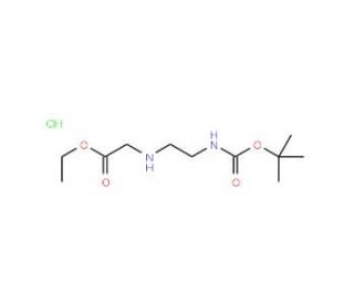 N-[2-(Boc-amino)ethyl]glycine ethylester hydrochloride (CAS 72648-80-7) - chemical structure image
