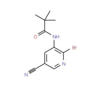 N-(2-Bromo-5-cyanopyridin-3-yl)pivalamide (CAS 1171920-02-7) - chemical structure image