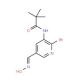 N-(2-Bromo-5-((hydroxyimino)methyl)pyridin-3-yl)-pivalamide - chemical structure image