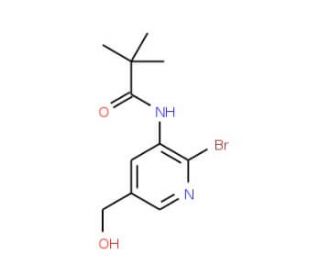 N-(2-Bromo-5-(hydroxymethyl)pyridin-3-yl)-pivalamide - chemical structure image