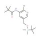 N-(2-Bromo-5-((tert-butyldimethylsilyloxy)methyl)-pyridin-3-yl)pivalamide - chemical structure image