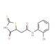 N-(2-Bromophenyl)-2-(2-mercapto-4-oxo-4,5-dihydro-1,3-thiazol-5-yl)acetamide - chemical structure image