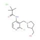 N-(2-Chloro-3-((3-(hydroxymethyl)pyrrolidin-1-yl)-methyl)pyridin-4-yl)pivalamide hydrochloride - chemical structure image