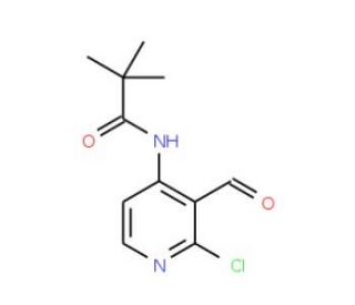 N-(2-Chloro-3-formylpyridin-4-yl)pivalamide (CAS 338452-91-8) - chemical structure image