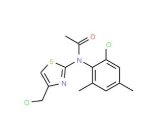 N-(2-chloro-4,6-dimethylphenyl)-N-[4-(chloromethyl)-1,3-thiazol-2-yl]acetamide - chemical structure image