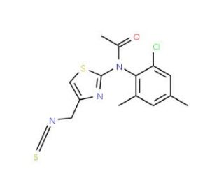 N-(2-chloro-4,6-dimethylphenyl)-N-[4-(isothiocyanatomethyl)-1,3-thiazol-2-yl]acetamide - chemical structure image