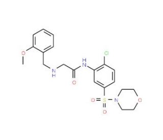N-[2-Chloro-5-(morpholine-4-sulfonyl)-phenyl]-2-(2-methoxy-benzylamino)-acetamide - chemical structure image