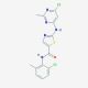 N-(2-Chloro-6-methylphenyl)-2-[(6-chloro-2-methyl-4-pyrimidinyl)amino]-5-thiazolecarboxamide (CAS 302964-08-5) - chemical str