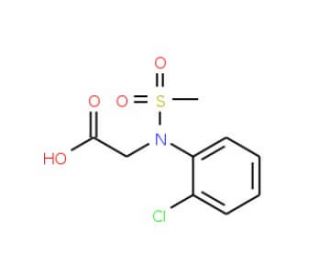 N-(2-Chlorophenyl)-N-(methylsulfonyl)glycine - chemical structure image