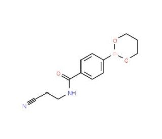 N-(2-Cyanoethyl)-4-(1,3,2-dioxaborinan-2-yl)benzamide (CAS 1073372-08-3) - chemical structure image