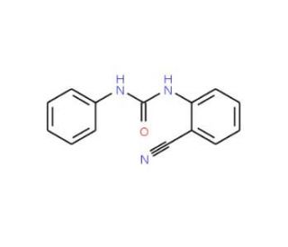 N-(2-cyanophenyl)-N&prime;-phenylurea (CAS 13114-96-0) - chemical structure image