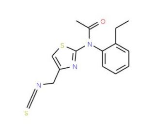 N-(2-ethylphenyl)-N-[4-(isothiocyanatomethyl)-1,3-thiazol-2-yl]acetamide - chemical structure image