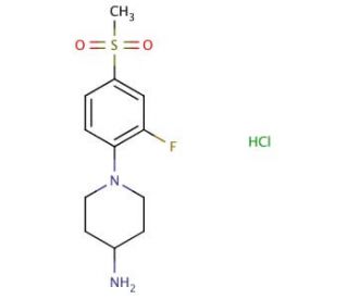 N-[2-Fluoro-4-(methylsulfonyl)phenyl]-piperidin-4-amine hydrochloride - chemical structure image