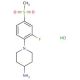 N-[2-Fluoro-4-(methylsulfonyl)phenyl]-piperidin-4-amine hydrochloride - chemical structure image