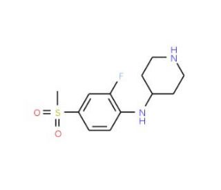 N-[2-Fluoro-4-(methylsulphonyl)phenyl]piperidin-4-amine - chemical structure image