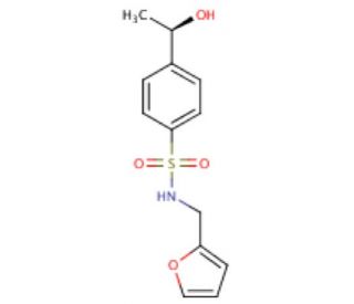 N-(2-furylmethyl)-4-[(1R)-1-hydroxyethyl]benzenesulfonamide - chemical structure image