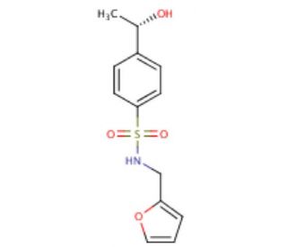 N-(2-furylmethyl)-4-[(1S)-1-hydroxyethyl]benzenesulfonamide - chemical structure image