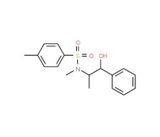 N-(2-Hydroxy-1-methyl-2-phenyl-ethyl)-4,N-dimethyl-benzenesulfonamide (CAS 127641-25-2) - chemical structure image