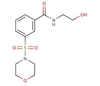 N-(2-Hydroxy-ethyl)-3-(morpholine-4-sulfonyl)-benzamide - chemical structure image