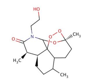 N-(2-Hydroxyethyl)-11-azaartemisinin (CAS 255731-00-1) - chemical structure image