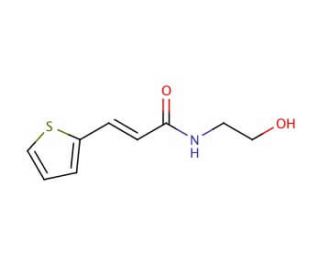 N-(2-hydroxyethyl)-3-(thiophen-2-yl)prop-2-enamide - chemical structure image