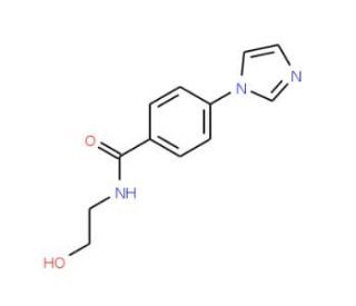 N-(2-Hydroxyethyl)-4-(1H-imidazol-1-yl)-benzenecarboxamide - chemical structure image