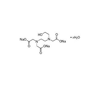 N-(2-Hydroxyethyl)ethylenediaminetriacetic acid trisodium salt hydrate (CAS 207386-87-6) - chemical structure image