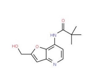 N-(2-(Hydroxymethyl)furo[3,2-b]pyridin-7-yl)-pivalamide (CAS 1171920-26-5) - chemical structure image