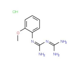 N-(2-methoxyphenyl)imidodicarbonimidic diamide hydrochloride (CAS 69025-51-0) - chemical structure image