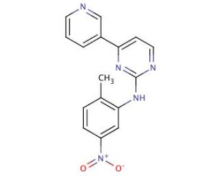 N-(2-Methyl-5-nitrophenyl)-4-(3-pyridyl)-2-pyrimidine-amine (CAS 152460-09-8) - chemical structure image