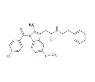N-(2-Phenylethyl)indomethacin Amide (CAS 261766-32-9) - chemical structure image