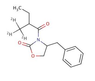 N-[2-(S)-Methyl-d3-butyryl]-4-(S)-phenylmethyl-2-oxazolidinone (CAS 1073232-99-1) - chemical structure image
