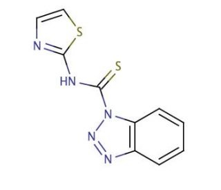 N-(2-Thiazolyl)-1H-benzotriazole-1-carbothioamide (CAS 690634-07-2) - chemical structure image