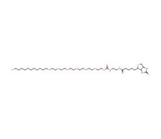 N-[23-(9-Mercaptononyl)-3,6,9,12,15,18,21-Heptaoxatricosanyl]-N&prime;-(biotinyl)ethylenediamine - chemical structure image